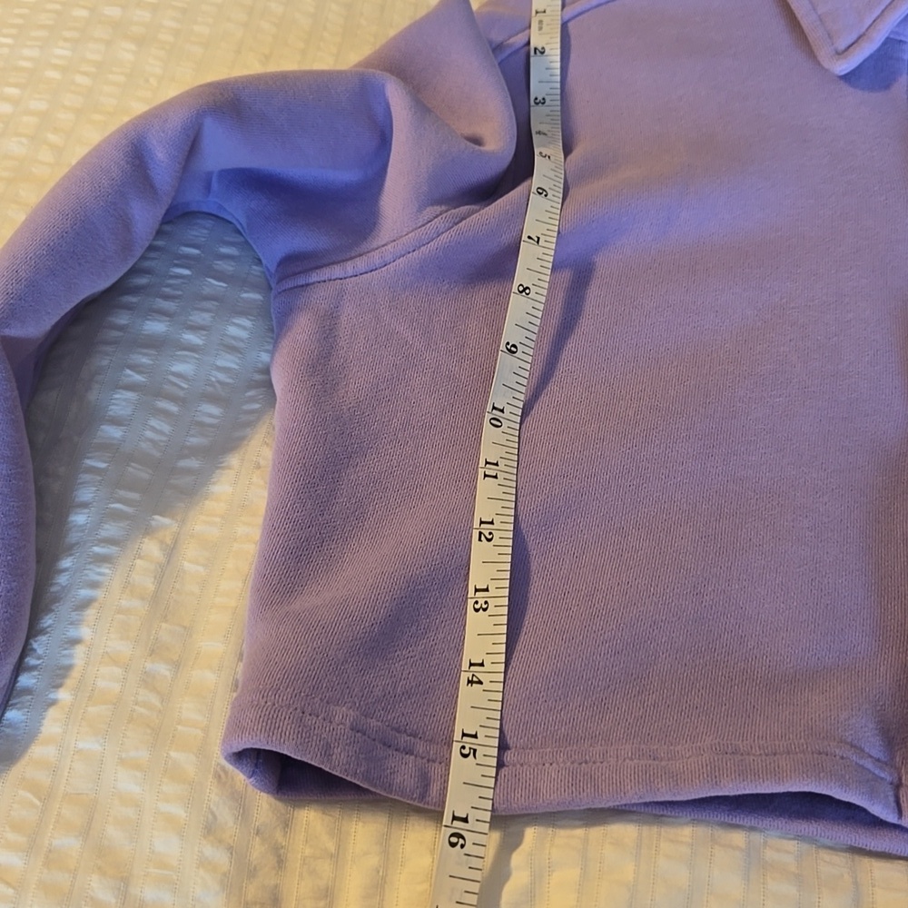 TNA Oversized Cropped Boyfriend Fleece Button Down Size Small - Picture 11 of 11